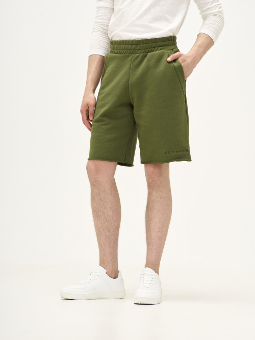 Шорты из&nbsp;футера Walk, хаки - 2