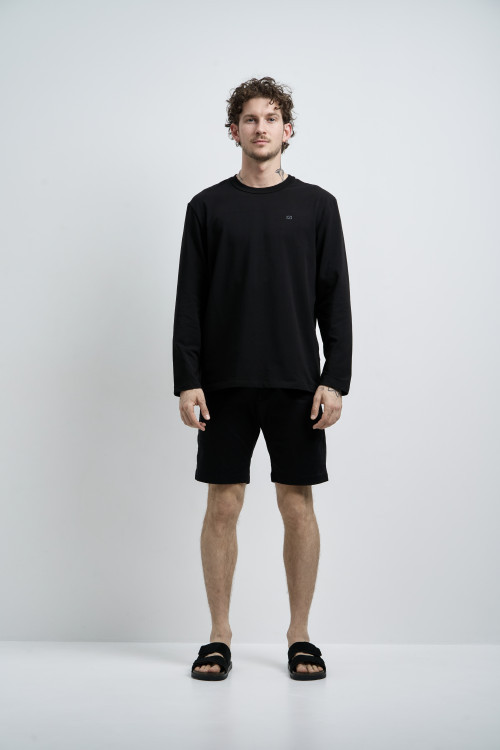 Лонгслив Cotton Basic, черный