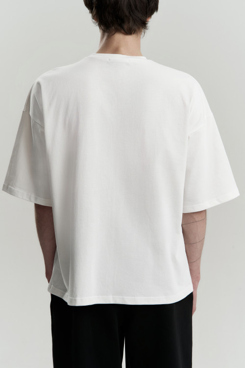 Футболка из хлопка oversize Ltd Moments, Baranov, белая - 3