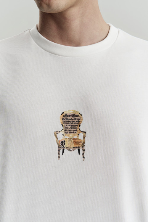 Футболка из хлопка Oversize der Stuhl, Baranov, белая - 2